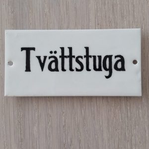 Emaljskylt, Tvättstuga